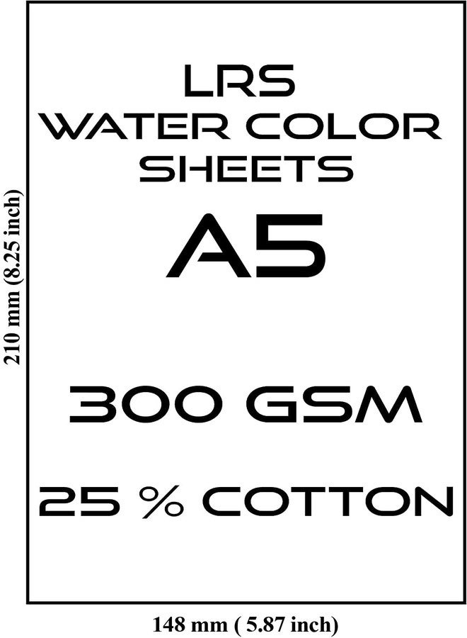LRS Cold Pressed Water Color Sheets Artist Grade - 25% Cotton - 300GSM Heavy Sheet for Water Coloring, Acrylic Painting, Oil Painting - (A5 Size- Pack of 20) - Image 3